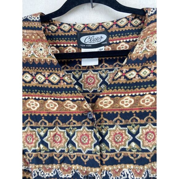 Clues Collection Dress Women's Med/Large Summer Coat Vintage USA‎ Made Boho Y2K - Picture 6 of 16